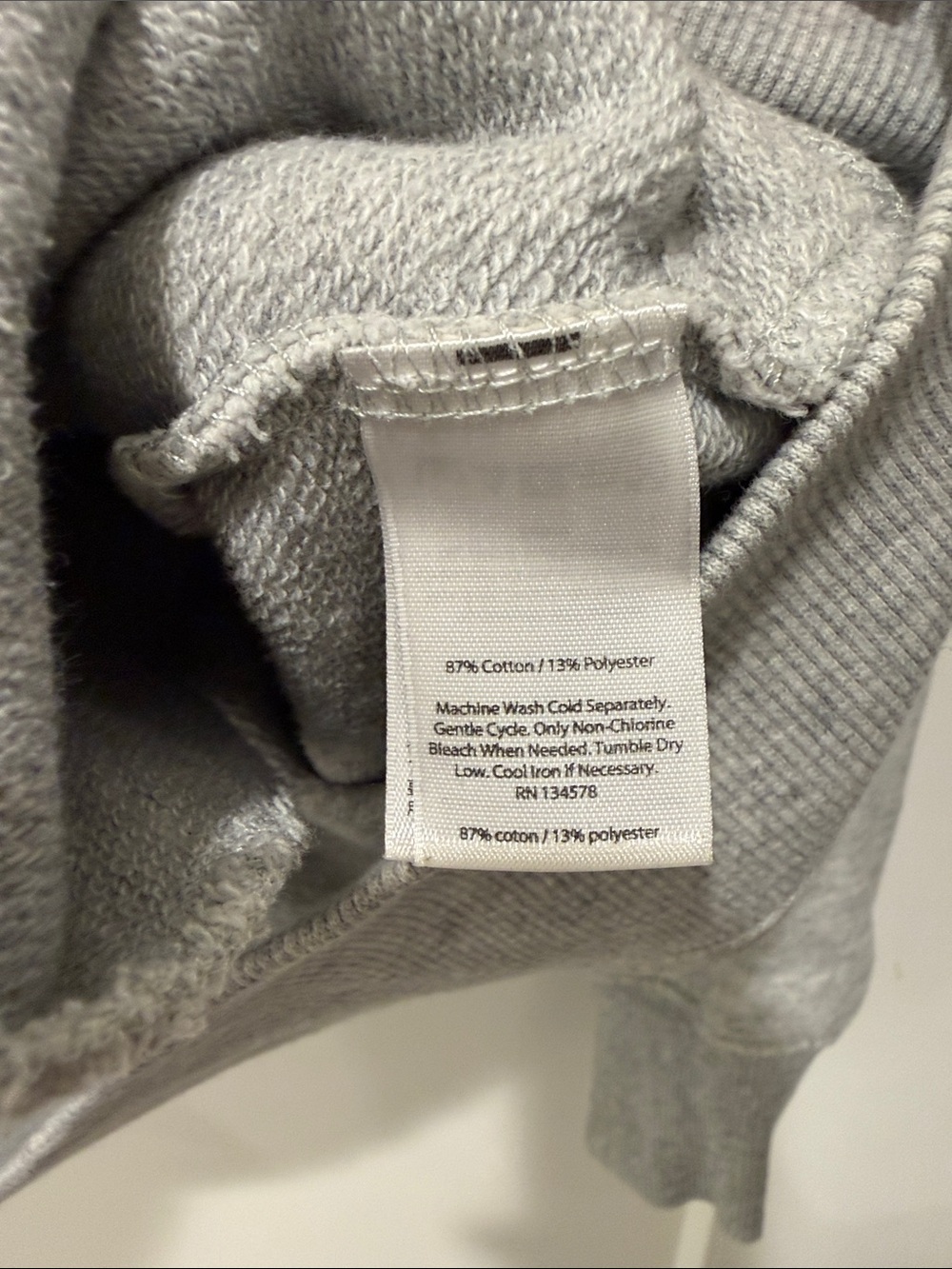 Vineyard Vines Gray Sweatshirt with Navy Quilted Yoke - Picture 4 of 8